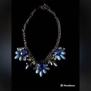 Blue jeweled necklace